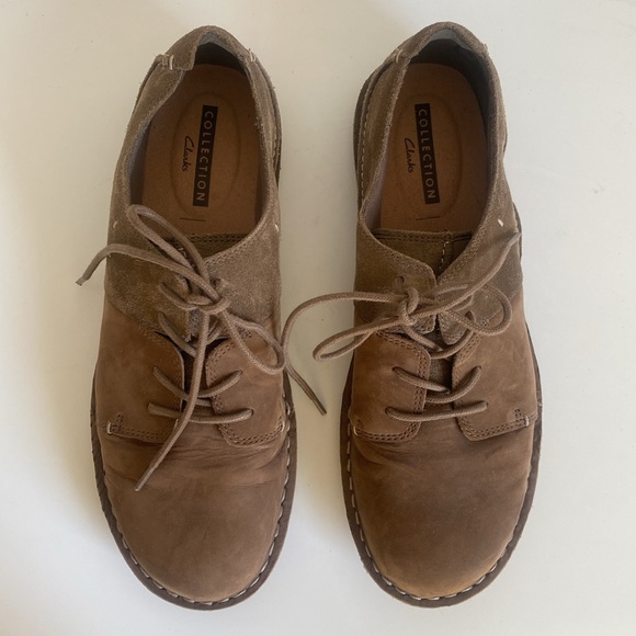 Clarks Leather Lace Up Shoes Size 10M Brown Comfort Walking Tamitha Daisy Oxford - Picture 3 of 15